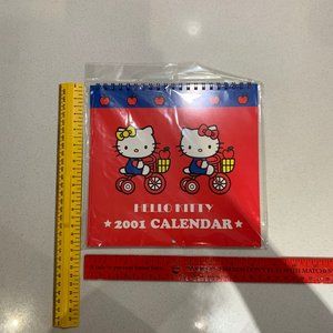 HELLO KITTY 2001 CALENDAR + STICKERS MADE IN JAPAN